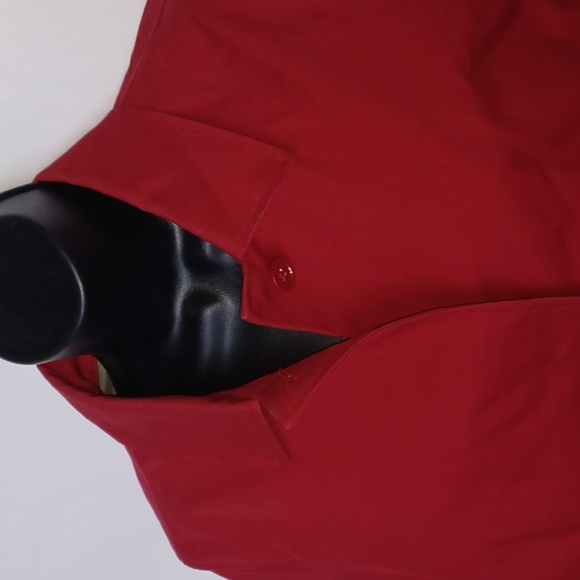 Old Navy Women's Red Button Down Rain Coat Medium - Picture 2 of 7
